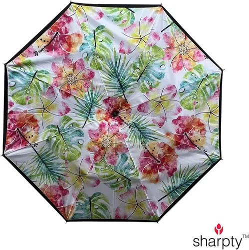 Miniatura 2 de Sharpty - Paraguas invertido, resistente al viento para mujer con protección UV, con mango en forma de C