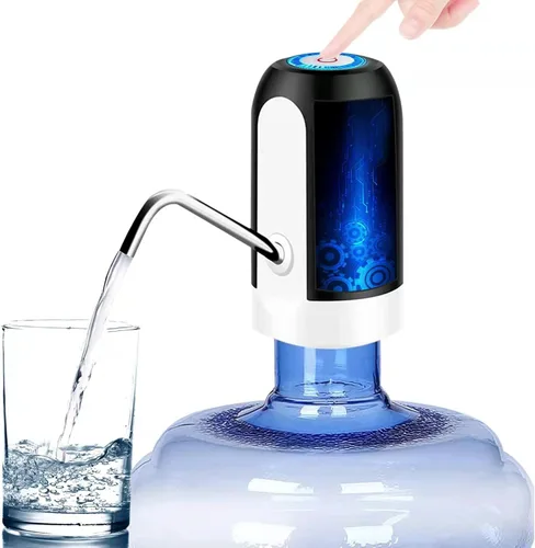 Bomba de botella de agua eléctrica de 5 galones, dispensador de agua portátil con carga USB, botella de agua para botella universal de 2 a 5 galones