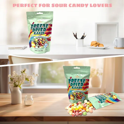 Miniatura 7 de Apexy Caramelos liofilizados – Caramelos de arco iris liofilizados de sabor surtido – Deshidratados, crujientes, coloridos golosinas y aperitivos