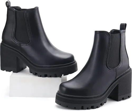 Miniatura 6 de firelli Botas Chelsea de moda para mujer, botas de plataforma clásicas
