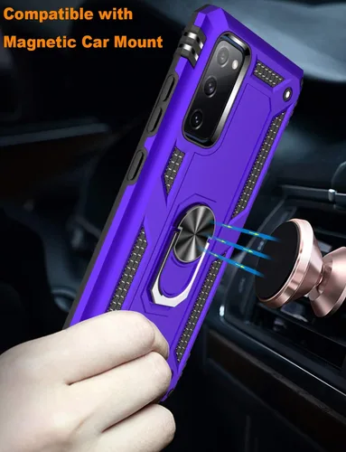 Miniatura 6 de LUMARKE Funda para Galaxy S20 FE con protector de pantalla, supera los 16 pies, probada en caídas, de grado militar, con soporte de anillo