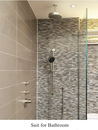 Miniatura 9 de LS-PRO Lámpara de techo empotrable LED de 3.5 pulgadas, 5 W, panel de aluminio delgado, lámpara de ducha resistente al óxido, IP65, impermeable