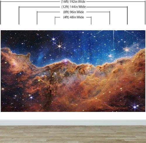 Miniatura 3 de Foto de la nebulosa de Carina de los acantilados cósmicos (imagen de NIRCam) NASA. mural de pared espacial Galaxy Nebula Papel tapiz para despegar