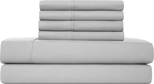 Miniatura 13 de Juego de sábanas tamaño individual XL de 4 piezas con 2 fundas de almohada envolventes, sábanas de microfibra suave de bolsillo profundo
