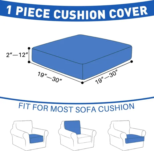 Miniatura 3 de MAXIJIN Fundas impermeables para cojín de sofá Fundas elásticas para asiento de sofá Fundas lavables, Fundas seccionales para cojines de exterior