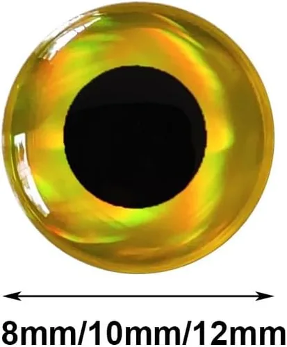 Miniatura 2 de 900pcs Surtido 3D Simulación Láser Señuelo de Pesca Ojos Artificiales Ojos de Pez para Pesca Señuelo 0.315 in 0.394 in 0.472 in Globo ocular redondo