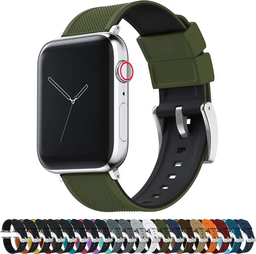 Miniatura 3 de Barton Watch Bands - Extensibles de silicona Elite para reloj - Accesorios y adaptadores negros con deposición física de vapor, de liberación
