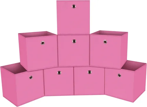 Miniatura 32 de Cubos de Almacenamiento Plegables Negros Contenedores, Cubos de Almacenamiento de Tela de 11 Pulgadas, Cajas de Almacenamiento de Tela, Cubos