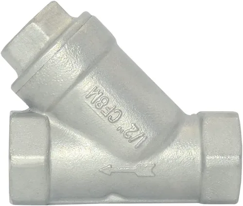 Válvula de filtro de malla de filtro WYE de 1/2 ", válvula de retención hembra 800WOG Y-Spring NPT, acero inoxidable SS316 CF8M