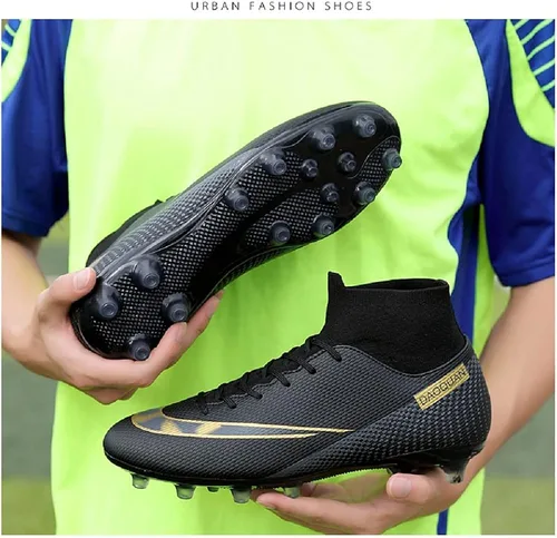 Miniatura 4 de World Student Games - Zapatos de entrenamiento de fútbol profesional con tacos altos transpirables para deportes al aire libre TFAG