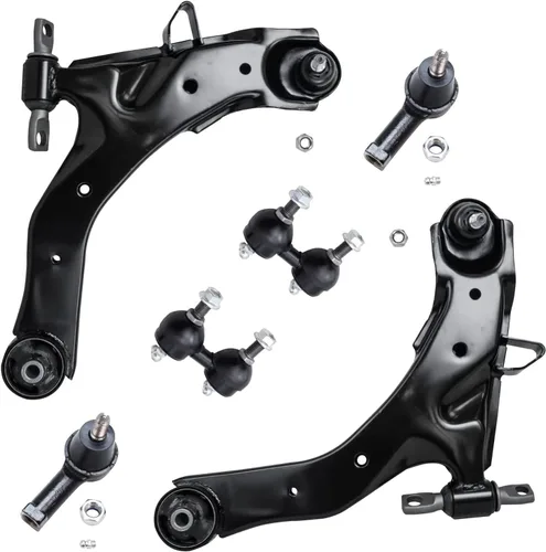 Miniatura 112 de Detroit Axle - Kit de extremo delantero para Chrysler 300 Dodge Charger Challenger 2011-2023, 2 brazos de control inferiores traseros 2 varillas