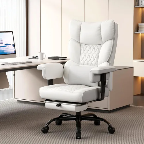 Miniatura 2 de Misolant Silla de oficina grande y alta con reposapiés, silla de escritorio ejecutiva de respaldo alto con reposabrazos de elevación ajustable