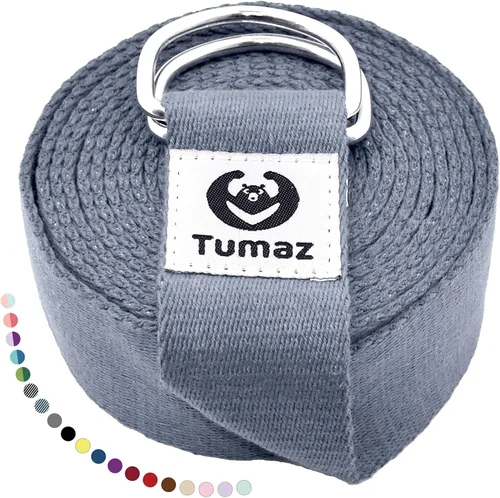 Miniatura 21 de Tumaz Yoga Strap/Stretch Bands [15+ Colors, 6/8/10 Feet Options] with Extra Safe Adjustable D-Ring Buckle, Durable and Comfy Delicate Texture - Best