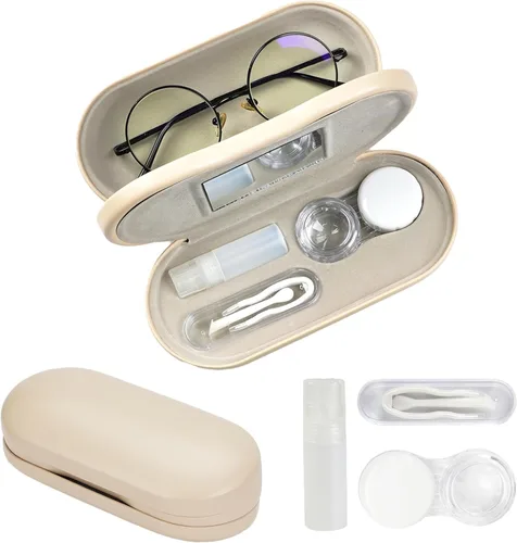 Miniatura 15 de Estuche de Viaje para Lentes de Contacto con Limpiador y Lavadora, Estuche Portátil para Lentes de Contacto con Espejo, Pinzas, Herramienta