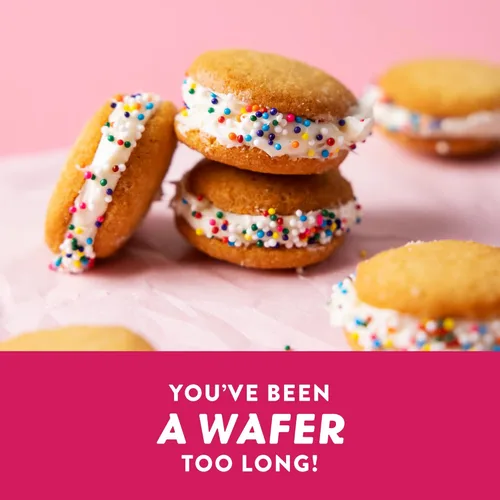 Miniatura 4 de HighKey Galletas sin azúcar, oblea de vainilla, paquete de 3 bocadillos cetogénicos bajos en carbohidratos, postre sin gluten, aperitivos