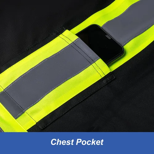 Miniatura 7 de ProtectX Camisas de manga larga de alta visibilidad, camiseta de seguridad reflectante de alta visibilidad para hombres y mujeres, camisa