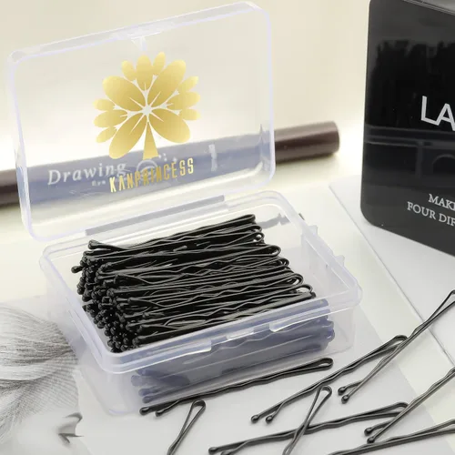 Miniatura 4 de KANPRINCESS Kit de 100 horquillas de 2 pulgadas para el cabello, pinzas de sujeción segura para mujeres y niñas, salón de peluquería con caja