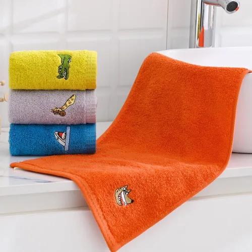 Miniatura 2 de sense gnosis Toallas faciales de 100% algodón para niños, toallas de dedo para baño, juego de toallas bordadas con animales para niños y toallitas