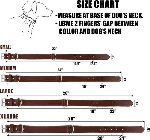Miniatura 6 de Collar de perro de cuero genuino, acolchado suave, de cuero fuerte, hebilla de níquel inoxidable Lo mejor para cachorros, razas pequeñas, medianas