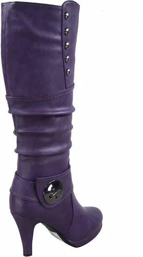 Miniatura 3 de FZ-Win-45 Botas altas de tacón alto con plataforma y cremallera para mujer