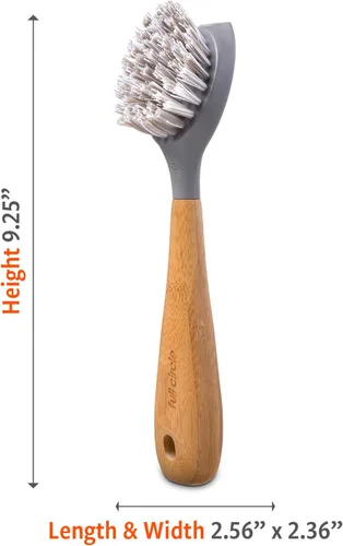 Miniatura 2 de Full Circle Skillet - Cepillo y raspador de hierro fundido fuerte para platos, ollas, sartenes y hierro fundido, sostenible, fabricado con plástico