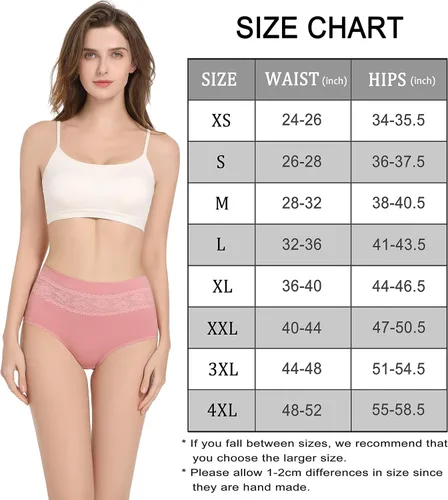 Miniatura 6 de Havvis - Calzones de cintura alta y de algodón para mujer ropa interior que disimula la barriga jacquard con rosas paquete múltiple