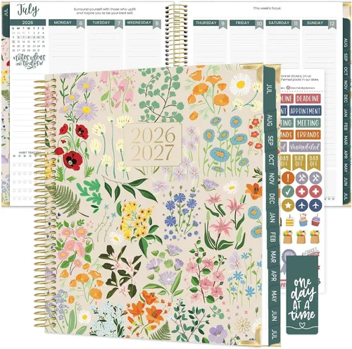 bloom daily planners Agenda de objetivos y visión del año académico de tapa dura 2026-2027 (julio de 2026 a julio de 2027) – Agenda de 13 meses –
