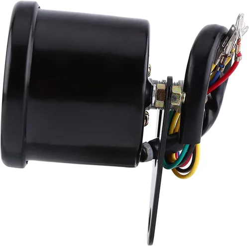 Miniatura 6 de Velocímetro de motocicleta 12V Mph, universal 0.0-99.4 mi/h de acero inoxidable para motocicleta, cuentakilómetro, velocímetro, indicador único Negro
