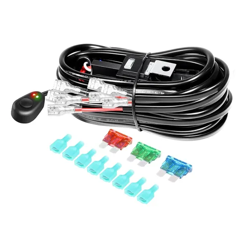 Miniatura 22 de RIGIDON Kit de mazo de cables de barra de luz LED, interruptor basculante de 12 V, 18 AWG, relé de alimentación, cable automotriz para barra de luz
