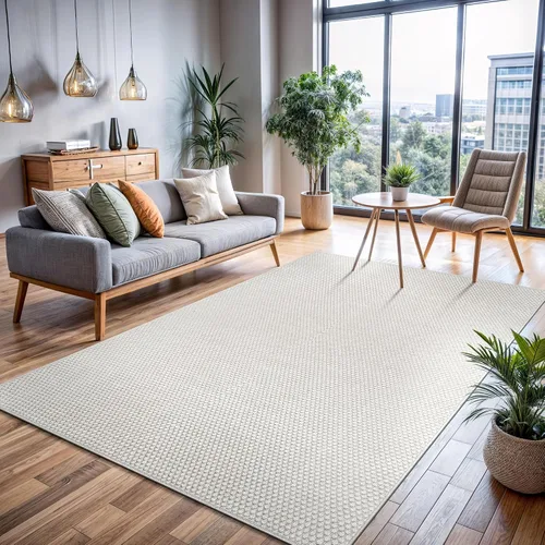 Miniatura 40 de CAMILSON Easy Alfombra de yute, 2 x 3 pulgadas, interiores y exteriores, fibra gris oscuro, para sala de estar, patio y cocina, diseño tejido