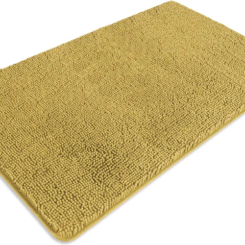 Miniatura 316 de Alfombra de baño pequeña de 12 x 18 pulgadas, lavable y absorbente, antideslizante, alfombra de baño de felpilla gruesa y suave para baño, ducha