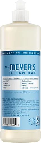 Miniatura 2 de Mrs. Meyer's Clean Day - Detergente líquido para platos, aroma a agua de lluvia, fórmula biodegradable, paquete de 3 unidades, 16 fl oz