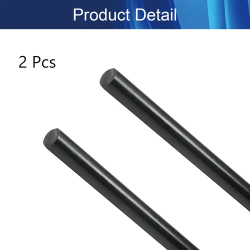 Miniatura 4 de Aicosineg Varilla redonda de plástico Polioximetileno Stick para la industria mecánica POM sólido duro negro 1/3 x 39-3/8 pulgadas (D x L) 2 piezas