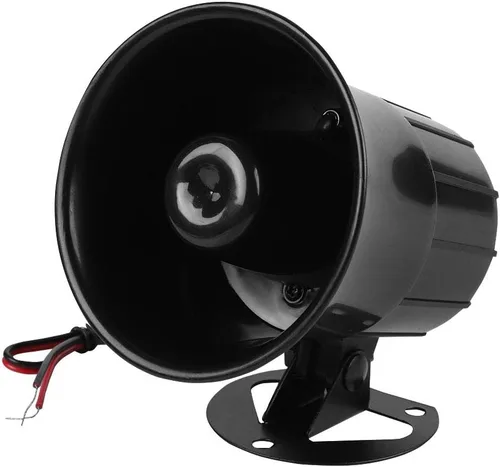 Tosuny ES-626 Sirena de 12 V 110 dB altavoz agudo, bocina de alambre, sirena de alarma, sistema de alarma antirrobo para seguridad al aire libre