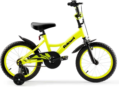 Miniatura 17 de Bicicleta para niños de 14, 16 y 18 pulgadas para niños y niñas de 3 a 9 años, bicicleta infantil con campana y ruedas de entrenamiento, múltiples