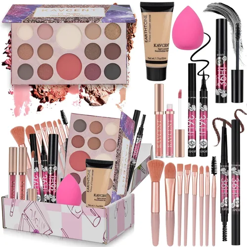 Miniatura 8 de Kit de maquillaje para adolescentes, juego de maquillaje para mujeres, adolescentes, kit completo de maquillaje, sombra de ojos, maquillajes