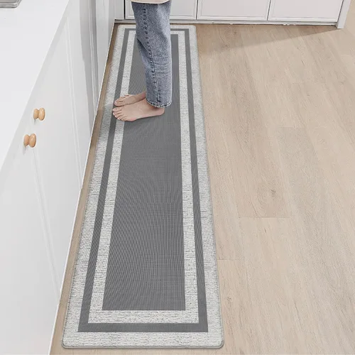 Miniatura 16 de Tapetes antifatiga para suelo de cocina, tapetes acolchados antifatiga de cocina de 17.3 x 27.5 pulgadas, impermeables, antideslizantes, de pie