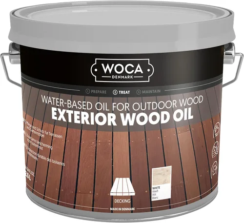 Miniatura 29 de WOCA Comprobador de aceite de madera exterior de Dinamarca, aceite penetrante a base de agua para superficies de madera al aire libre, muestra