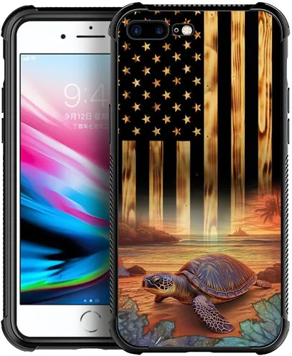 Miniatura 51 de DAIZAG Compatible con iPhone 13 Pro Max, Funda de TPU Protectora Anti-Arañazos Todo En Uno, Fundas para Hombre Mujer - Motivo de Madera Americana