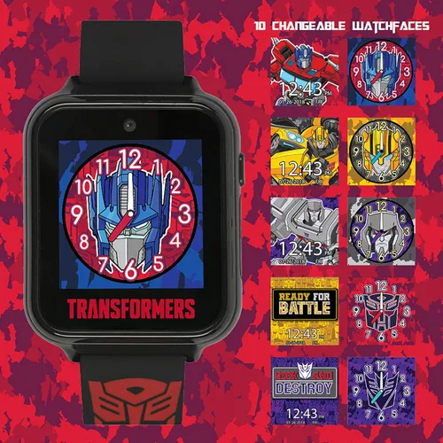 Miniatura 2 de Transformers - Reloj inteligente para niños con cámara selfie, 10 caras de reloj intercambiables, podómetro, juegos jugables y más, tecnología