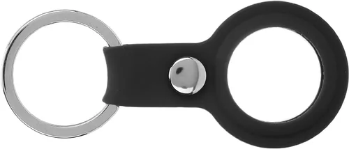 Buscador de artículos, marco de silicona antipérdida para llavero, cubierta protectora de piel para recién buscador de teléfonos (negro)