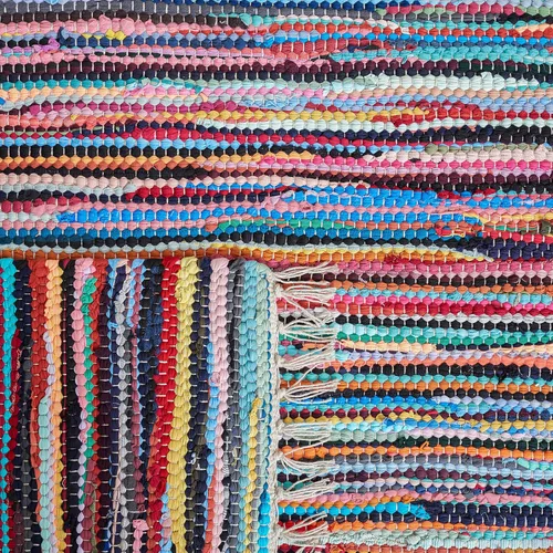 Miniatura 9 de SAFAVIEH Rag Rug Collection - Alfombra decorativa de 2 x 3 pies, color gris, hecha a mano, de algodón a rayas, ideal para zonas de alto tráfico