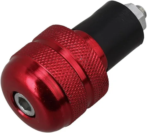 Miniatura 2 de E-Bro 2 unids 7/8 "Universal motocicleta aluminio Grips mango barra extremo enchufe (rojo)