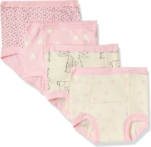 Miniatura 8 de Gerber Pack de 4 pantalones de entrenamiento y ropa interior para bebés y niñas Unicornio rosa y morado