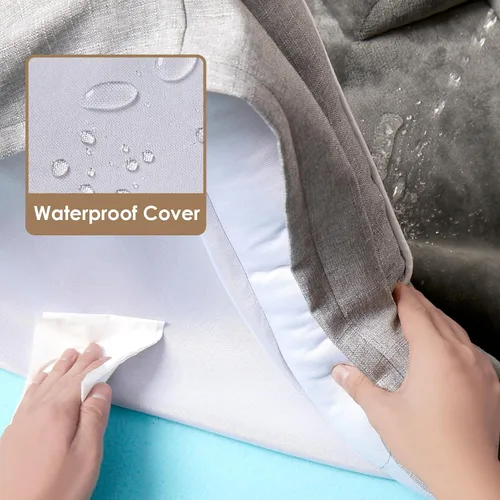 Miniatura 130 de EHEYCIGA – Cama ortopédica impermeable para perros pequeños, de espuma viscoelástica tipo caja de huevos, con bordes elevados y base antideslizante