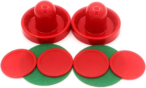 Miniatura 3 de 1 juego de empujadores de hockey de aire y discos de hockey de aire, asas de gran portería, paletas, accesorios de repuesto para mesas de juego