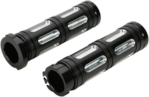 Miniatura 3 de Manijas de manillar CNC de alta resistencia de 1" para Touring Sportster Dyna Softail V-Rod (negro)
