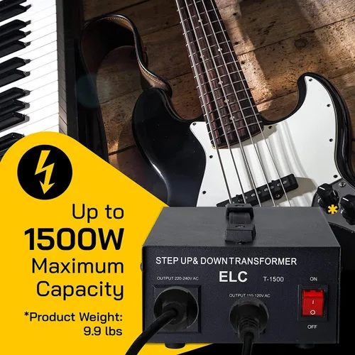 Miniatura 4 de Transformador de voltaje para aumentar o disminuir la tensión. 110 v/220 v, circuito de bloqueo de protección, de la marca ELC