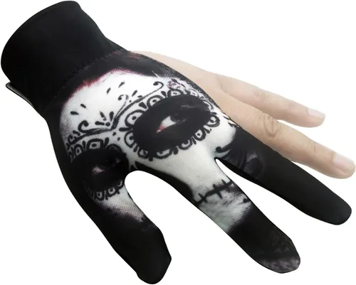 Miniatura 2 de Guantes de billar transpirables con 3 dedos, guantes antideslizantes para mano izquierda, guantes abiertos, para billar y tirar, guantes elásticos