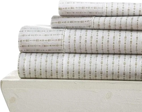 Linen Market Juego de sábanas Queen de 4 piezas (flechas salvia). Duerme mejor que nunca con estas sábanas ultrasuaves y refrescantes para tu cama